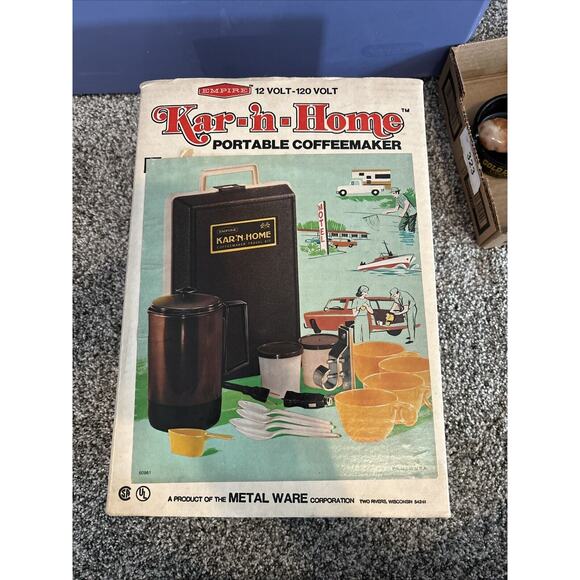 Vintage Empire Kar-n-Home 16pc Travel Kit Coffee Maker‎ Model #1670-25; - Picture 9 of 9